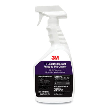 3M™ Tb Quat Disinfectant Ready-to-use Cleaner, Lemon Scent, 1 Qt Bottle freeshipping - TVN Wholesale